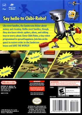 Chibi-Robo! Plug into Adventure! box cover back